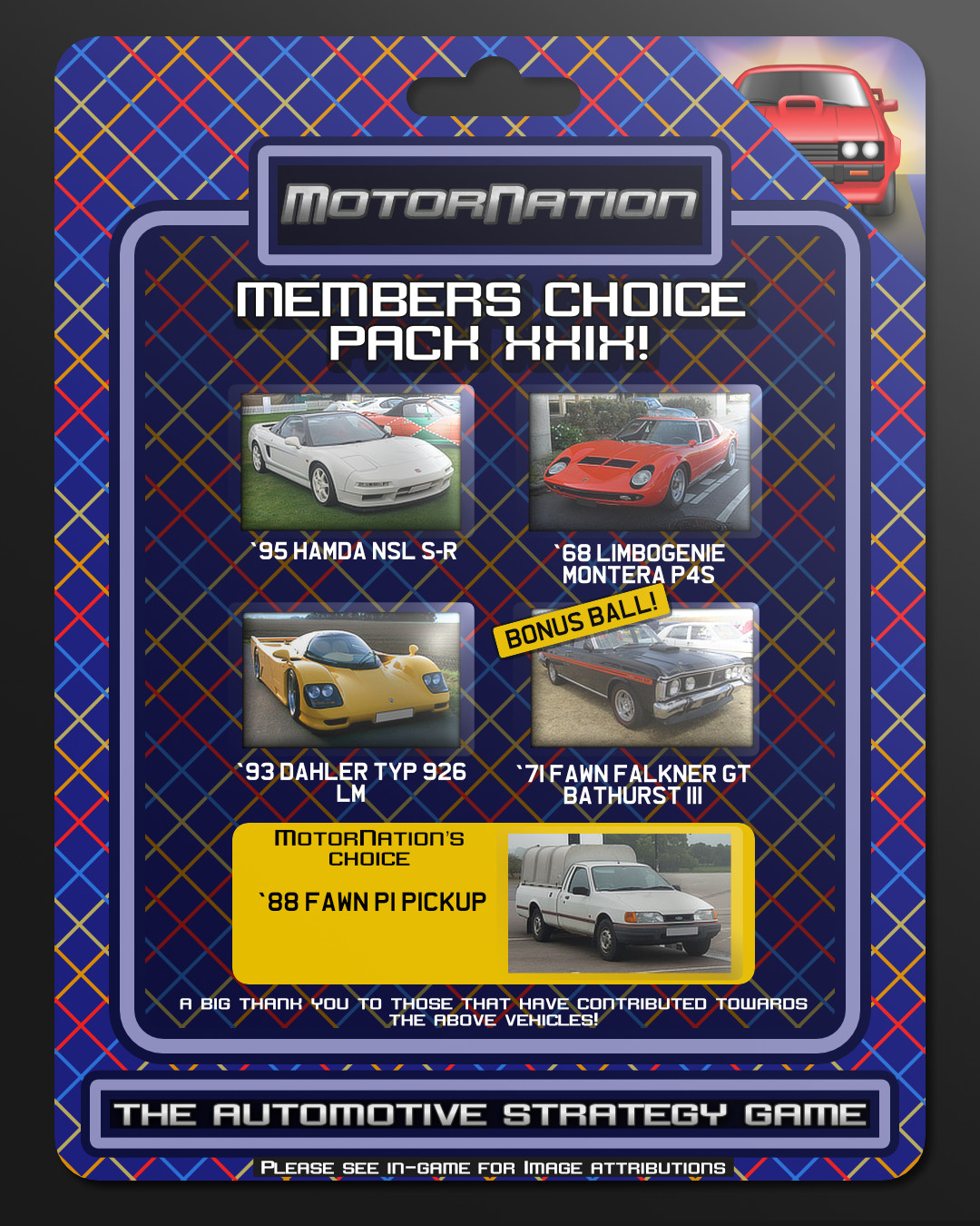 Picture showing vehicles as part of this Members Choice Pack release.