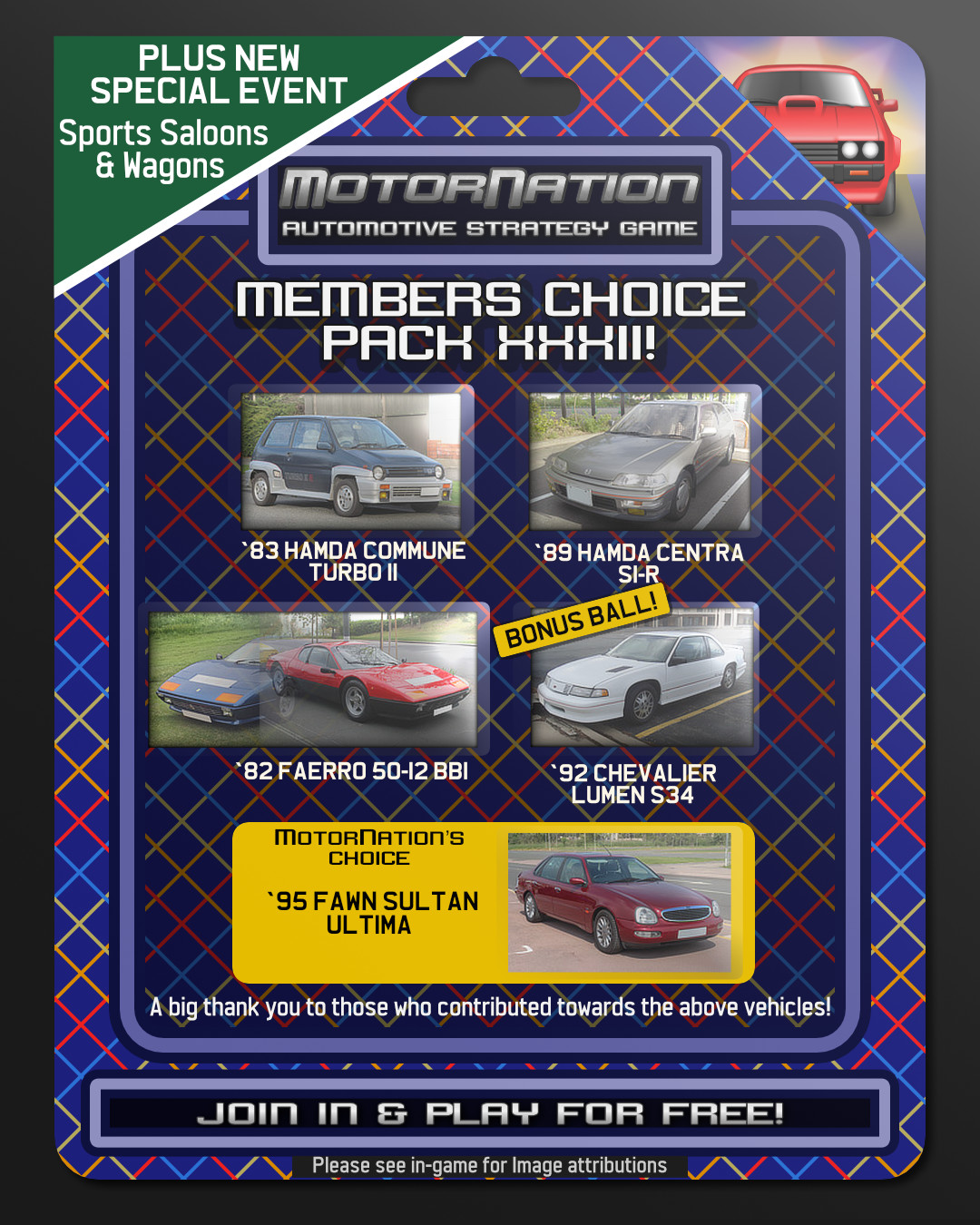Picture showing vehicles as part of this Members Choice Pack release.