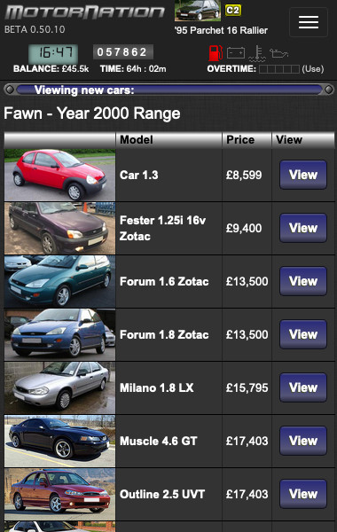 You can also purchase brand new cars. Although bear in mind the game is set in the year 2000!